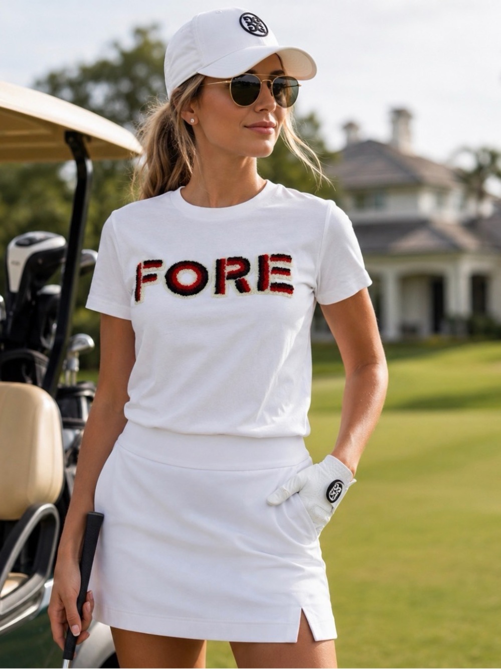 G/FORE Terry Logo Graphic T-Shirt Women’s S Golf Luxury Casual Althleisure